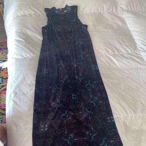 Velvet floral dress